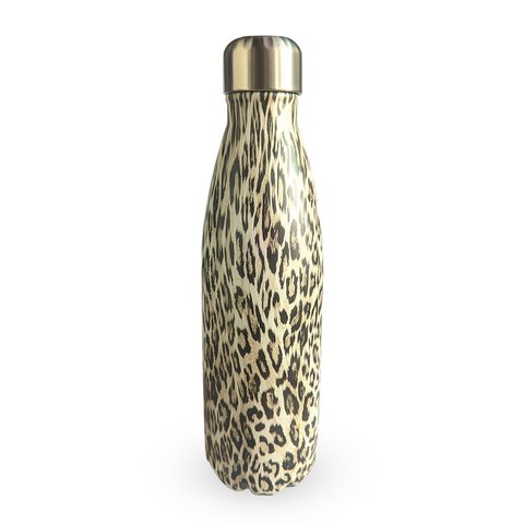 Garrafa Térmica Squeeze Esporte Aço Inoxidável Parede Dupla Estampada Onça 500ml Conserva Quente e F