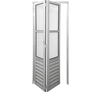 Porta Camarão Palheta com Vidro Aluminio Branco Linha 25 - 210x70 Esquerda - 2