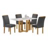 Conjunto Mesa Isadora 120cmx90cm com 4 Cadeiras Luisa Tampo Smart Plus com Vidro - 15