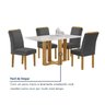 Conjunto Mesa Isadora 120cmx90cm com 4 Cadeiras Luisa Tampo Smart Plus com Vidro - 8