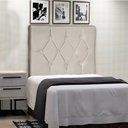 Ver imagem 2 de Kit Cabeceira Estofada Casal com Recamier Bau 140 cm para Cama Box Bege Livia Mafer