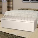 Ver imagem 5 de Kit Cabeceira Estofada Casal com Recamier Bau 140 cm para Cama Box Bege Livia Mafer