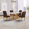 Conjunto Mesa Isadora 120cmx90cm com 4 Cadeiras Carolina Tampo Smart Plus com Vidro - 1