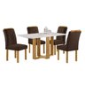 Conjunto Mesa Isadora 120cmx90cm com 4 Cadeiras Carolina Tampo Smart Plus com Vidro - 15