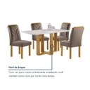 Ver mais imagens de Conjunto Mesa Isadora 120cmx90cm com 4 Cadeiras Carolina Tampo Smart Plus com Vidro