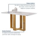 Ver imagem 3 de Conjunto Mesa Isadora 120cmx90cm com 4 Cadeiras Carolina Tampo Smart Plus com Vidro