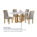 Ver mais imagens de Conjunto Mesa Isadora 120cmx90cm com 4 Cadeiras Carolina Tampo Smart Plus com Vidro