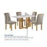Conjunto Mesa Isadora 120cmx90cm com 4 Cadeiras Carolina Tampo Smart Plus com Vidro - 8