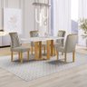Conjunto Mesa Isadora 120cmx90cm com 4 Cadeiras Carolina Tampo Smart Plus com Vidro - 1