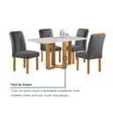 Ver mais imagens de Conjunto Mesa Isadora 120cmx90cm com 4 Cadeiras Carolina Tampo Smart Plus com Vidro