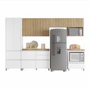 Ver imagem 6 de Cozinha Modulada 6 Peças 7 Portas 7 Gavetas Ripado Nichos Forno e Micro Ondas Rainha 100 Mdf