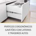 Ver imagem 2 de Cozinha Modulada 6 Peças 7 Portas 7 Gavetas Ripado Nichos Forno e Micro Ondas Rainha 100 Mdf