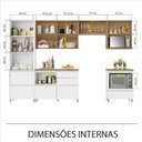 Ver mais imagens de Cozinha Modulada 6 Peças 7 Portas 7 Gavetas Ripado Nichos Forno e Micro Ondas Rainha 100 Mdf