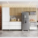 Ver imagem 1 de Cozinha Modulada 6 Peças 7 Portas 7 Gavetas Ripado Nichos Forno e Micro Ondas Rainha 100 Mdf