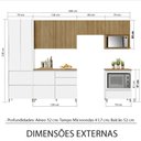 Ver imagem 7 de Cozinha Modulada 6 Peças 7 Portas 7 Gavetas Ripado Nichos Forno e Micro Ondas Rainha 100 Mdf