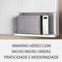 Ver imagem 3 de Cozinha Modulada 6 Peças 7 Portas 7 Gavetas Ripado Nichos Forno e Micro Ondas Rainha 100 Mdf