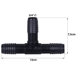Adaptador Espigão Triplo Tê com Rosca Externa 3/4 para Mangueira | Kaztec | Kit 04 Un - 2