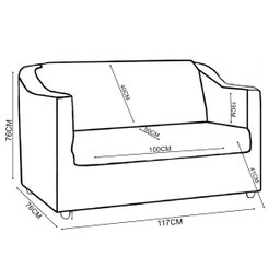 Namoradeira Decorativa para Sala Recepção Manicure Consultório Escritório Mila Suede - 5