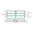 Ver imagem 4 de Vitro Basculante 2 Seções de Alumínio Branco 60x200
