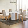 Conjunto Mesa Celeste 120cmx90cm com 4 Cadeiras Celeste Tampo Smart Plus com Vidro - 1