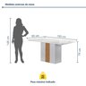 Conjunto Mesa Celeste 120cmx90cm com 4 Cadeiras Celeste Tampo Smart Plus com Vidro - 9