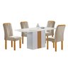Conjunto Mesa Celeste 120cmx90cm com 4 Cadeiras Celeste Tampo Smart Plus com Vidro - 15