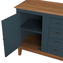 Ver imagem 4 de Cômoda 4 Gavetas + 1 Porta - Azul