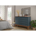 Ver imagem 2 de Cômoda 4 Gavetas + 1 Porta - Azul
