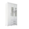 Guarda Roupa Solteiro 3 Portas 2 Gavetas E Espelho Branco - 1