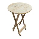 Ver imagem 3 de Kit 2 Mesas Bistrô De Madeira Dobrável Para Restaurante - Sem Pintura / Crua