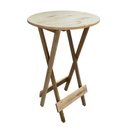 Ver imagem 4 de Kit 2 Mesas Bistrô De Madeira Dobrável Para Restaurante - Sem Pintura / Crua