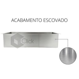 Cuba Quadrada C/ Escorredor Louça Lateral Inox Embutido + Praticidade AJL STORE - 5