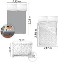 Ver imagem 4 de Jogo de Cama King Size Algodão 300 Fios 4 Pçs Estampa Estilo