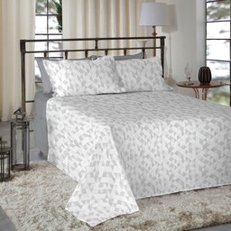 Jogo de Cama King Size Algodão 300 Fios 4 Pçs Estampa Estilo - 2
