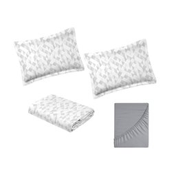 Jogo de Cama King Size Algodão 300 Fios 4 Pçs Estampa Estilo - 5