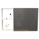 Ver imagem 2 de Armário Aéreo Mdf para Banheiro C. Espelho 80cm L. 2 Portas Esquerdo