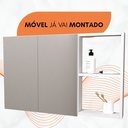 Ver imagem 6 de Armário Aéreo Mdf para Banheiro C. Espelho 80cm L. 2 Portas Esquerdo