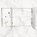 Ver imagem 5 de Armário Aéreo Mdf para Banheiro C. Espelho 80cm L. 2 Portas Esquerdo