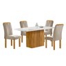 Conjunto Mesa Celeste 120cmx90cm com 4 Cadeiras Celeste Tampo Smart Plus com Vidro - 15