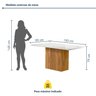 Conjunto Mesa Celeste 120cmx90cm com 4 Cadeiras Celeste Tampo Smart Plus com Vidro - 9