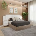 Ver imagem 2 de Cabeceira com Mesa de Cabeceira Veneza 2 Gavetas Mdf