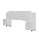 Ver imagem 1 de Cabeceira com Mesa de Cabeceira Veneza 2 Gavetas Mdf