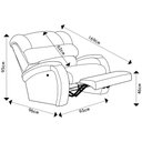 Ver imagem 4 de Poltrona do Papai Reclinável Kalie Manual Gatilho Fh9 Veludo Marrom - Mpozenato