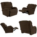 Ver imagem 5 de Poltrona do Papai Reclinável Kalie Manual Gatilho Fh9 Veludo Marrom - Mpozenato