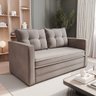 Sofá Cama Casal 1,60m 3 Lugares Londres Veludo Castor Bexs - 1