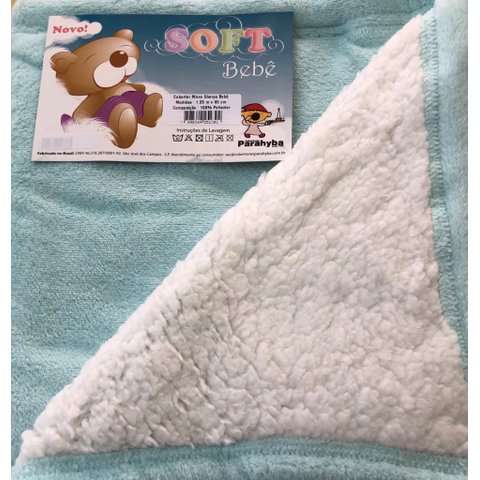 Cobertor Parahyba Mink Sherpa Bebê Cobertores Parahyba Cobertor Mink Sherpa Bebê Azul Marinho