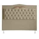 Ver imagem 1 de Cabeceira de Cama Box Helena Casal 140 Cm Capitonê Retro Botão Encapados Suede Bege Eli Móveis