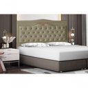 Ver imagem 2 de Cabeceira de Cama Box Helena Casal 140 Cm Capitonê Retro Botão Encapados Suede Bege Eli Móveis