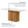 Conjunto Mesa Celeste 120cmx90cm com 4 Cadeiras Luisa Tampo Smart Plus com Vidro - 3
