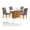 Conjunto Mesa Celeste 120cmx90cm com 4 Cadeiras Luisa Tampo Smart Plus com Vidro - 8
